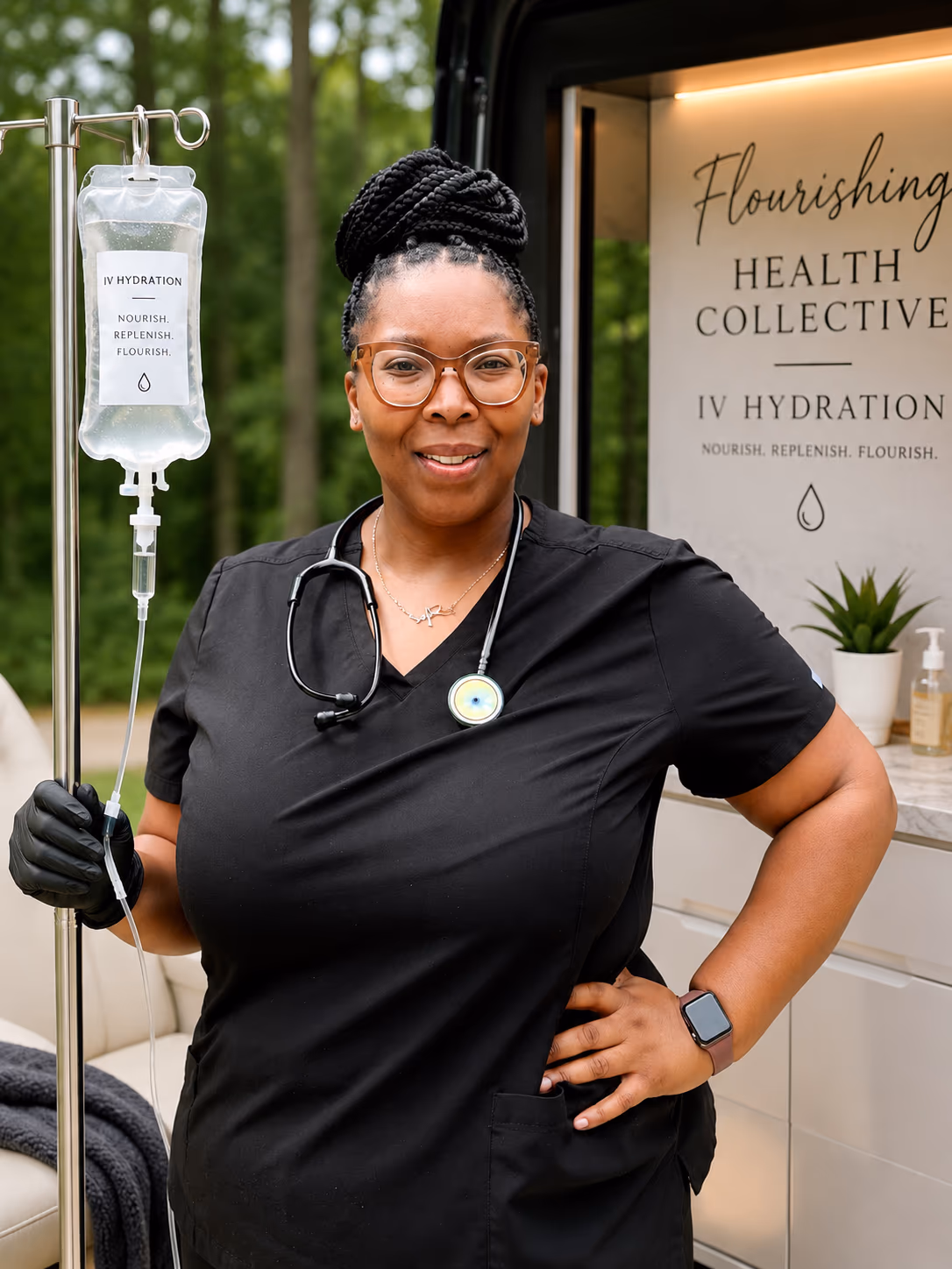 Life's A Drip IV hydration therapy — premium concierge wellness service by Flourishing Health Collective